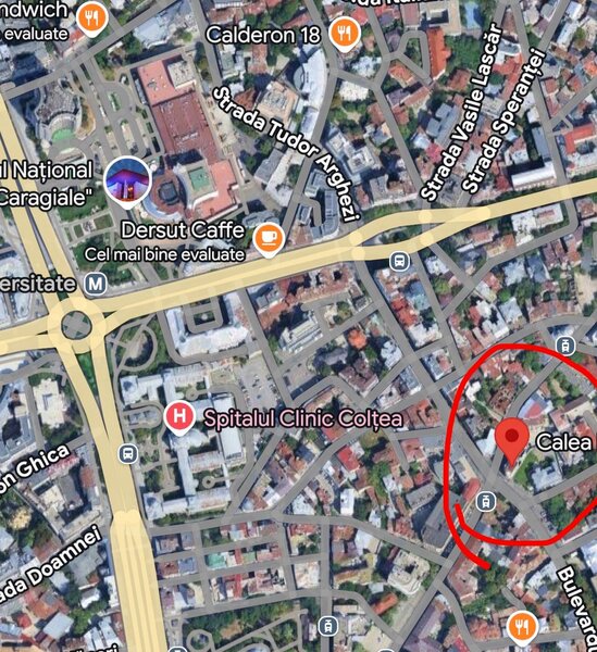 Hristo Botev, Piata Rosetti, Universitate